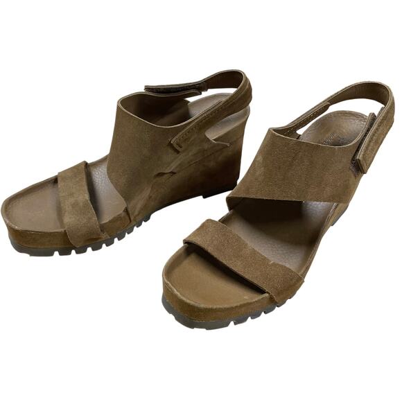 Pedro Garcia Jouri Platform Wedge Suede Sandal Women's Size 39 (US 9) NWOB - Picture 2 of 6